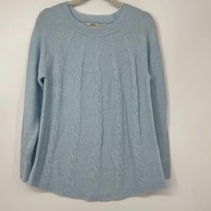 CROFT & BARROW POWDER BLUE SOFT LIGHTWEIGHT PULLOVER SWEATER SMALL